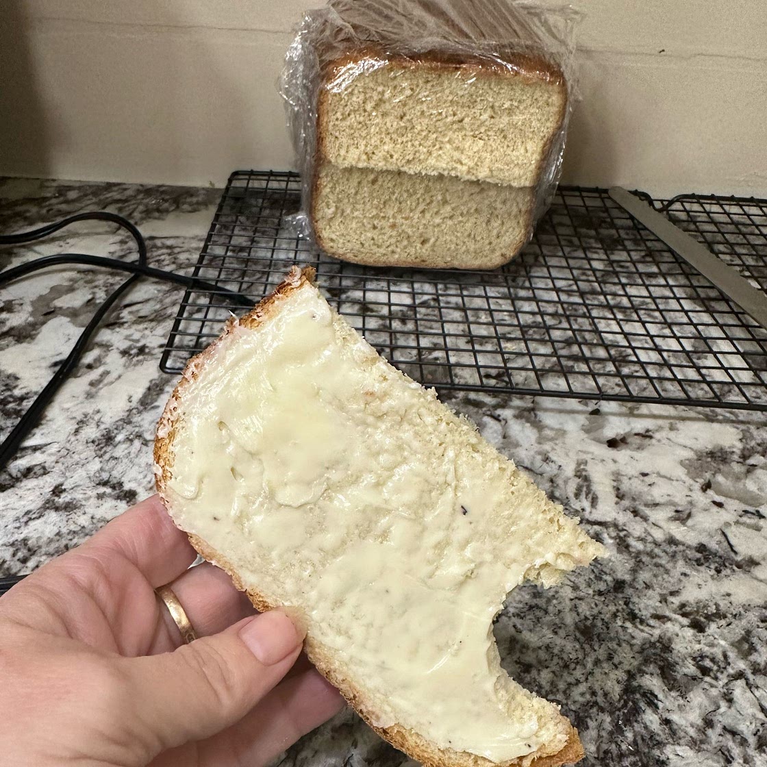 Low Carb Country White Bread (2 lb machine) not Keto 