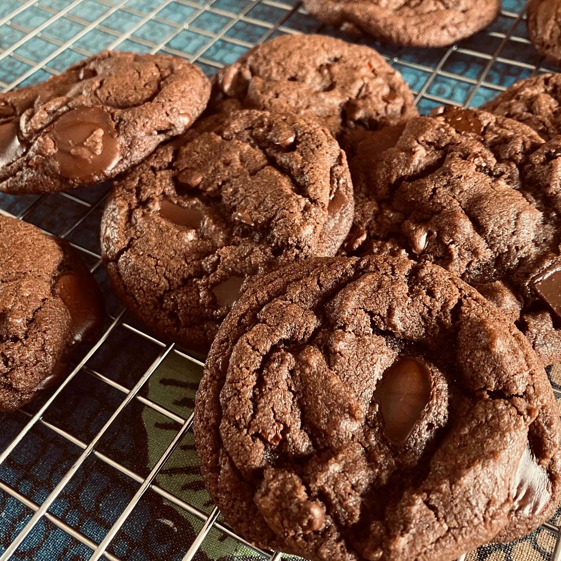 Mega Chocolate Chocolate Chocolate Chip Cookies 