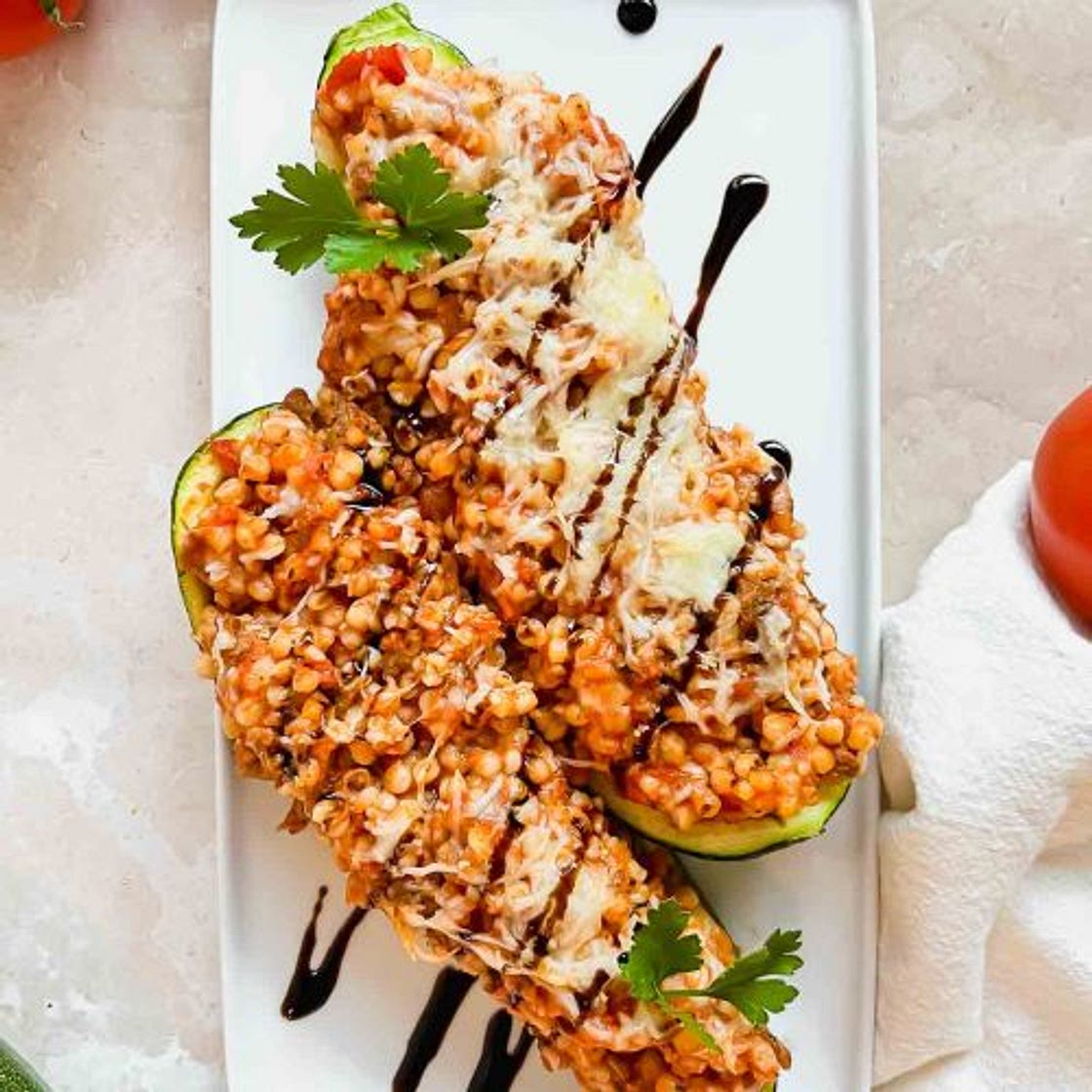 Ground Turkey Zucchini Boats