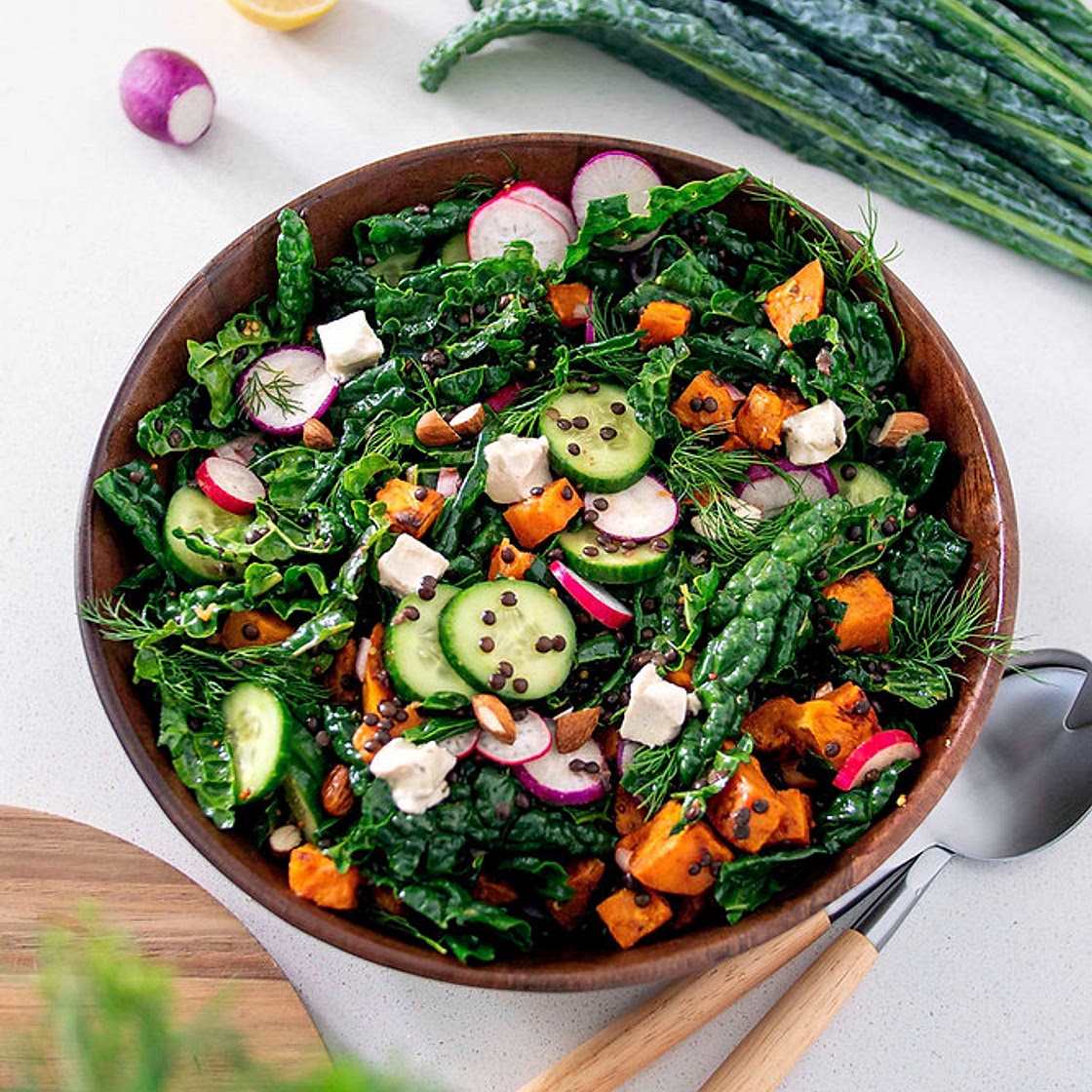 TUSCAN KALE & SWEET POTATO SALAD