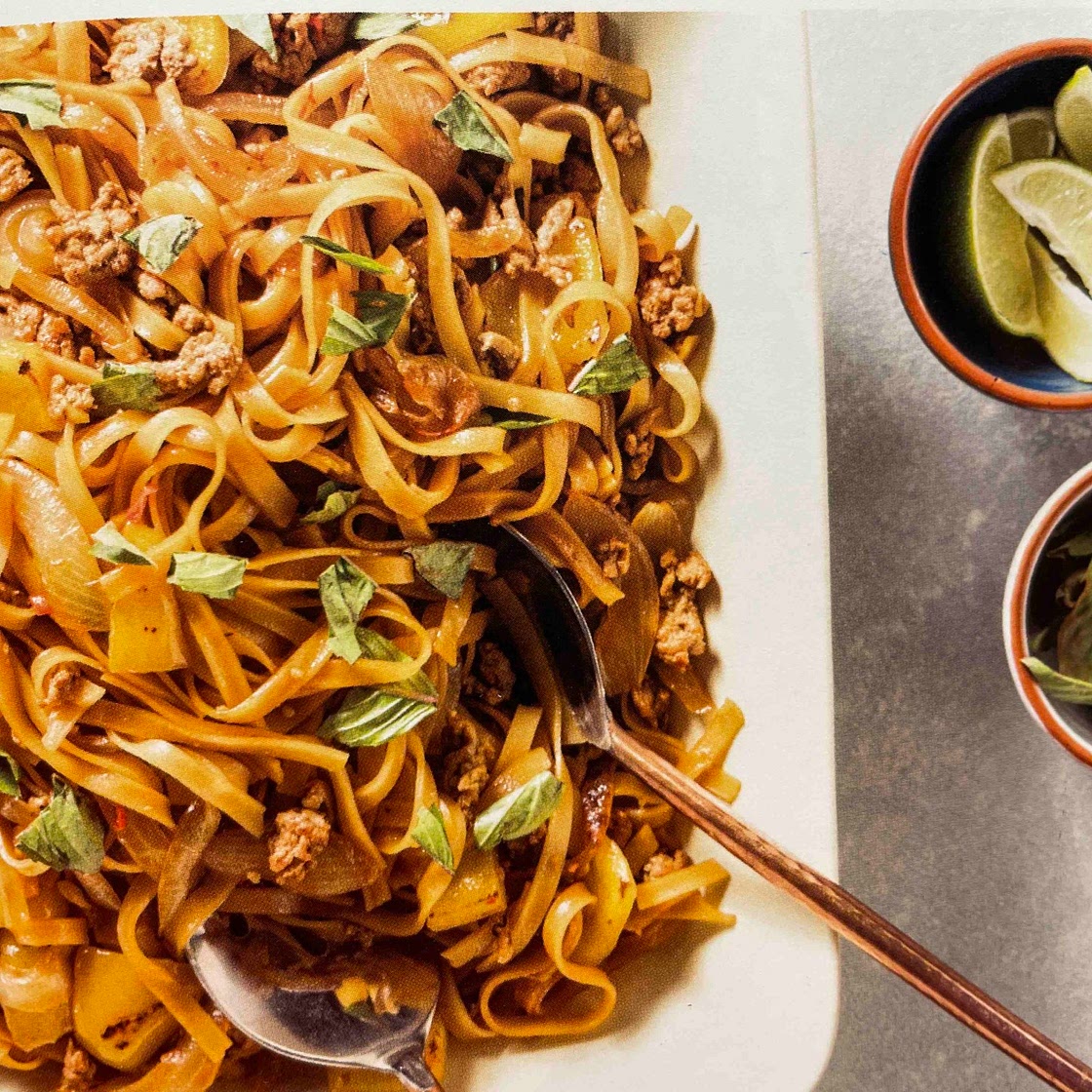 Pad kee may with pork