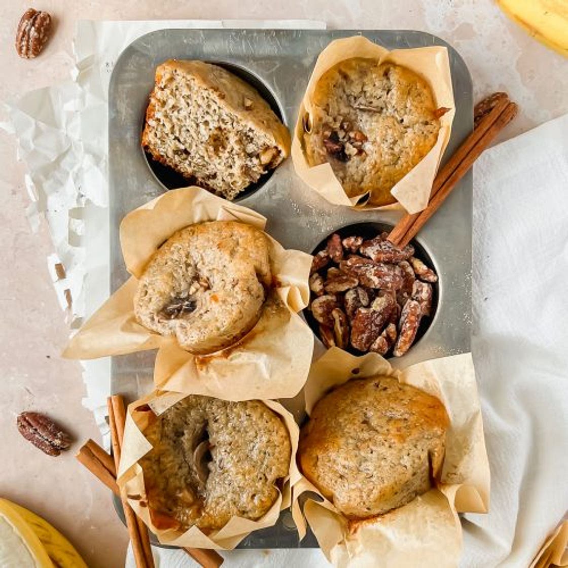 Greek Yogurt Banana Muffins