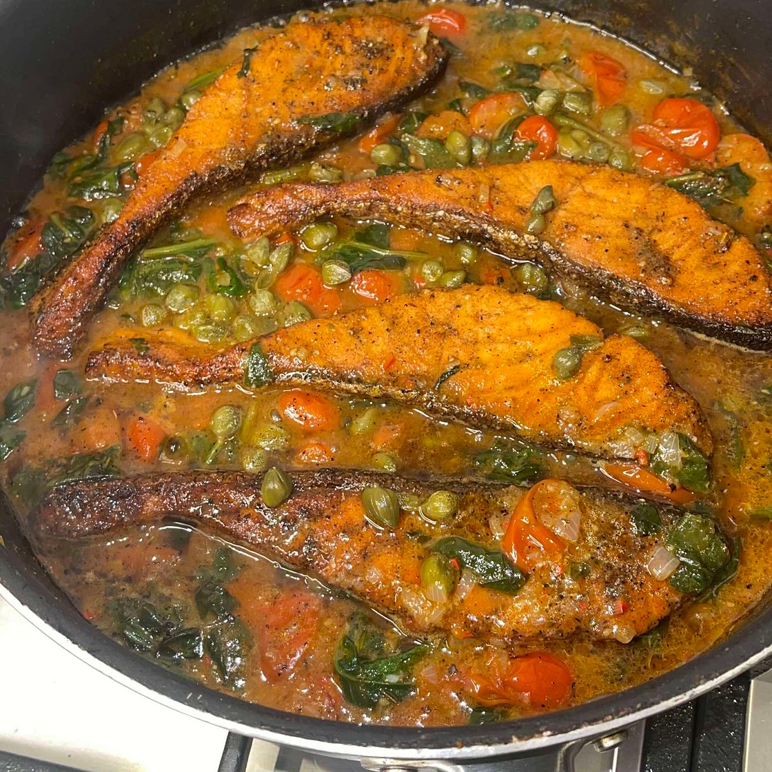 Tuscan Salmon with a little Spice