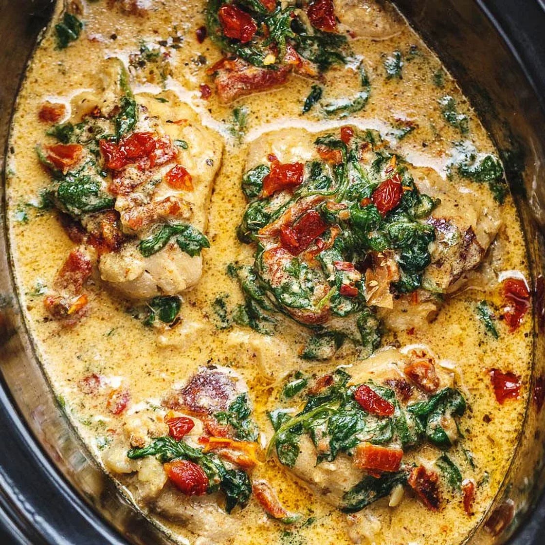 Crockpot Tuscan Chicken