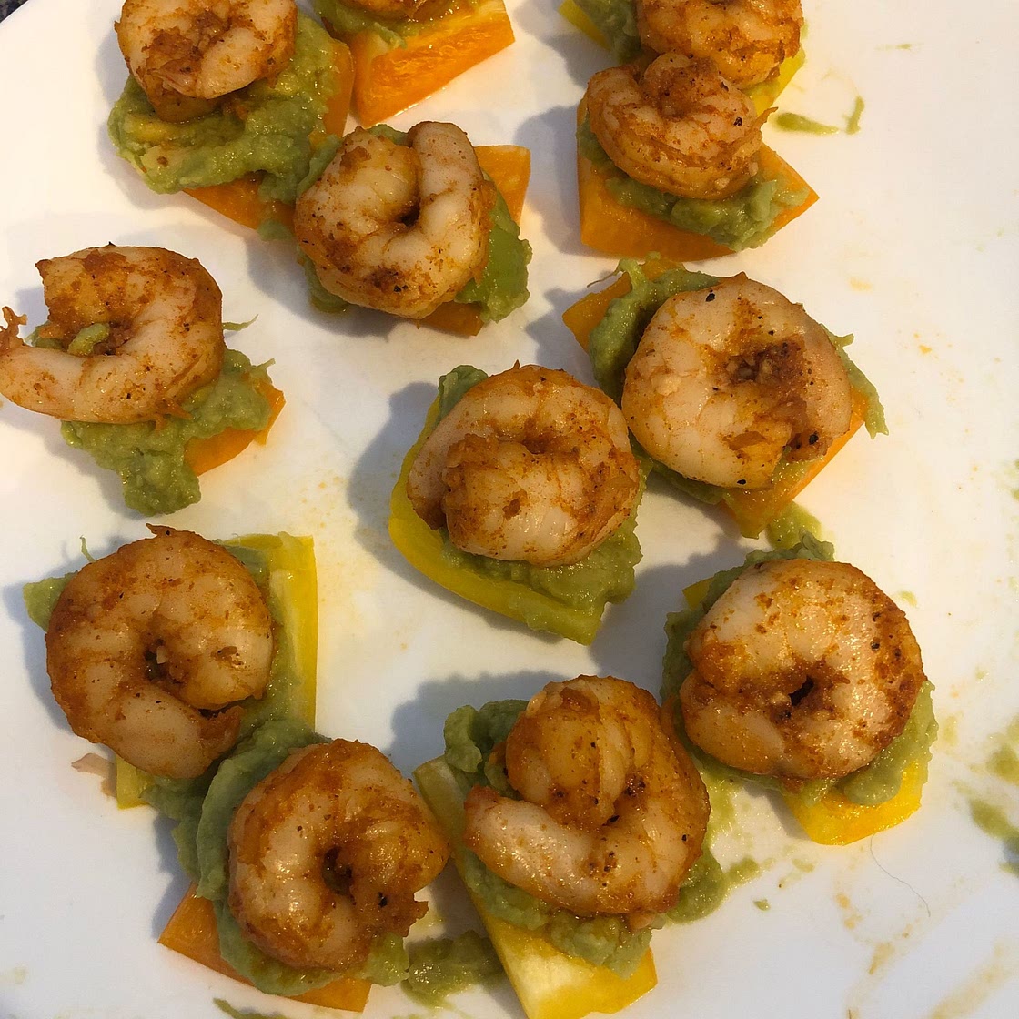 Shrimp Appetizers with Avocado and Cucumber