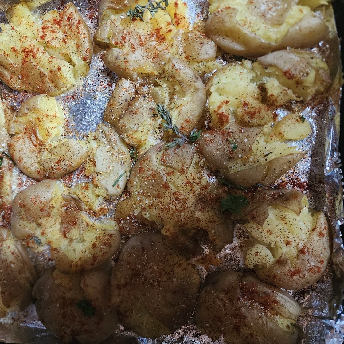 Paprika Smashed Potatoes