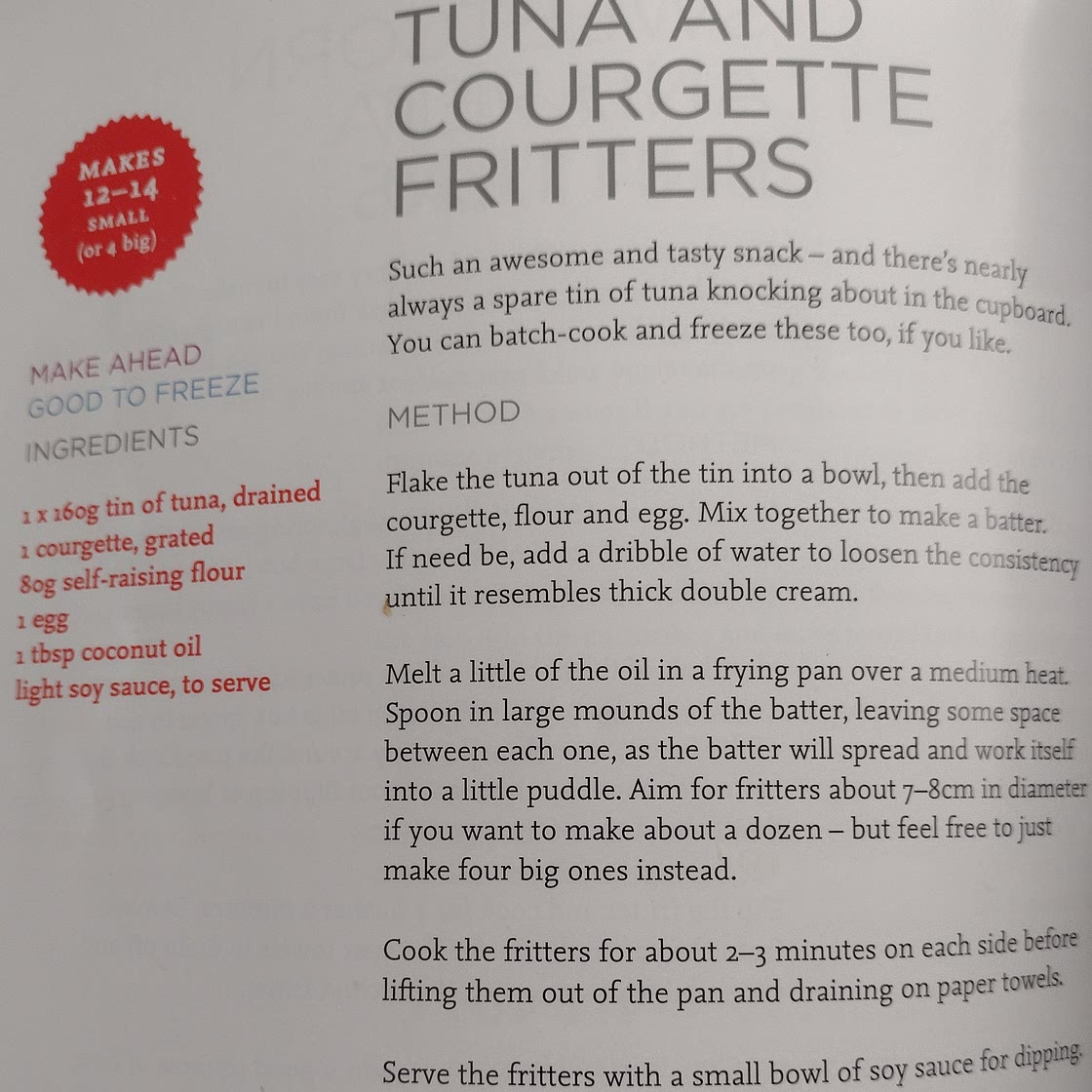Tuna & courgette fritta