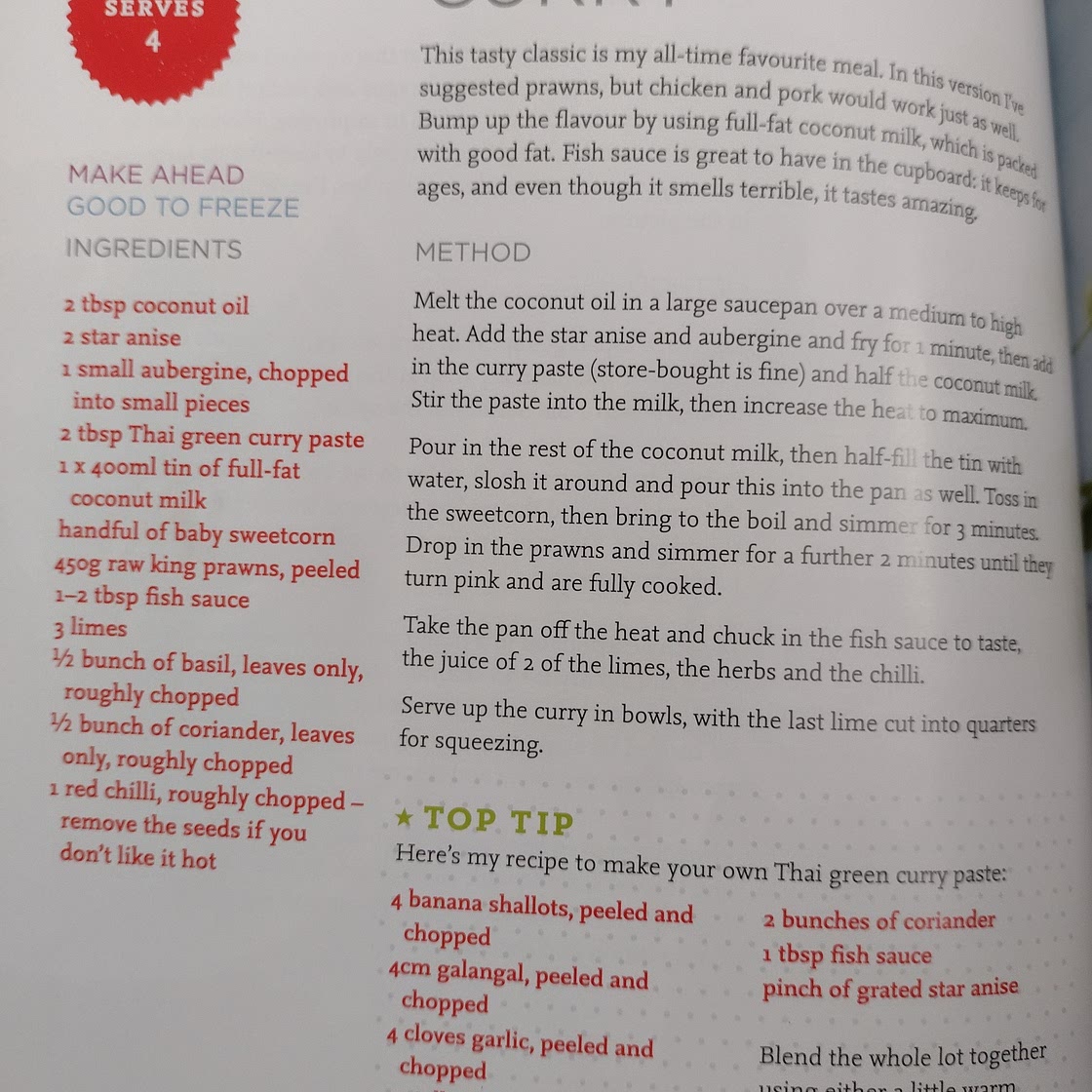 Thai green curry