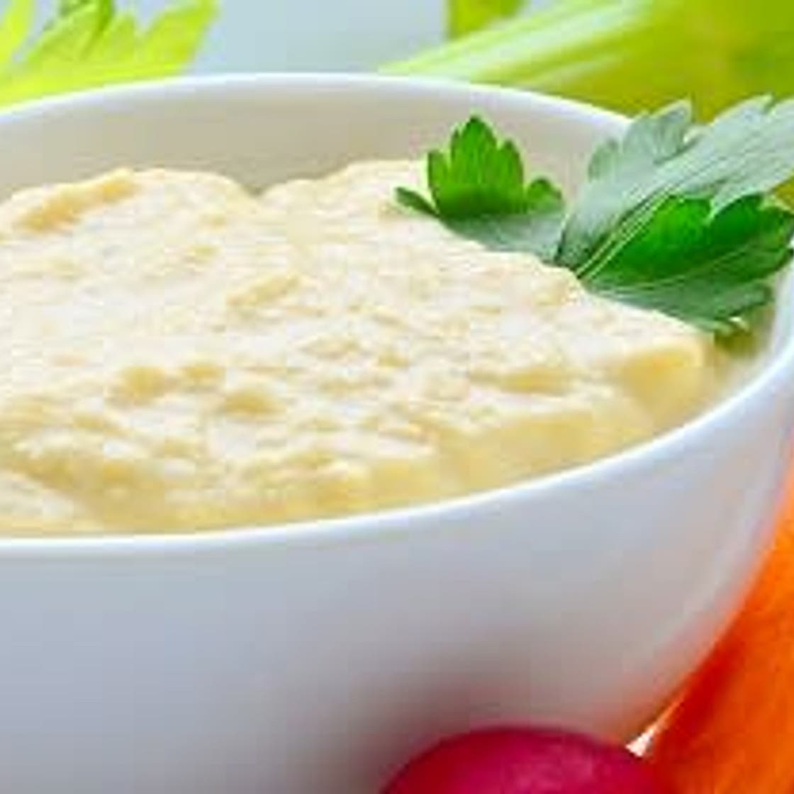 Purée de céleri à la crème fraîche et coriandre