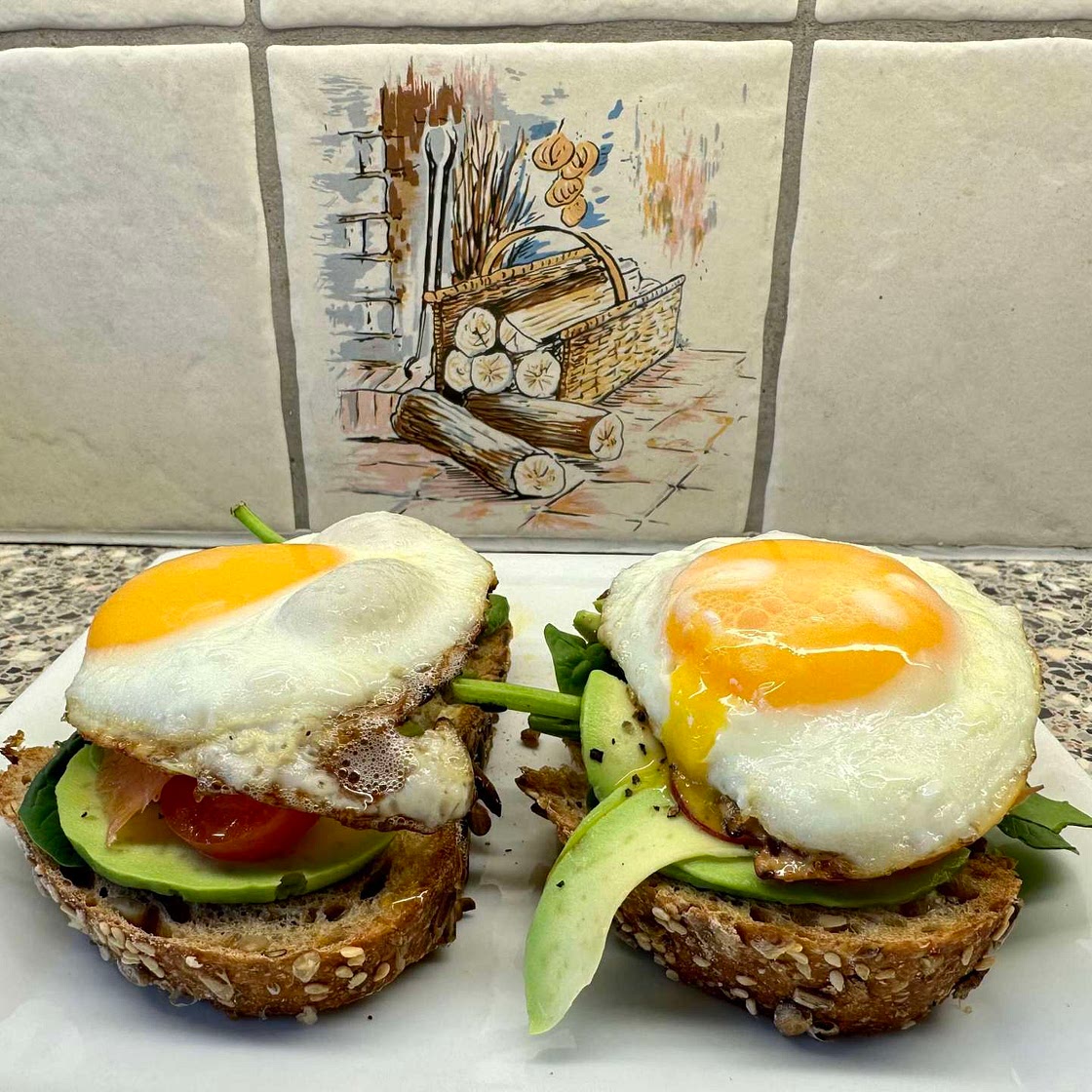 Salmon & egg breakfast
