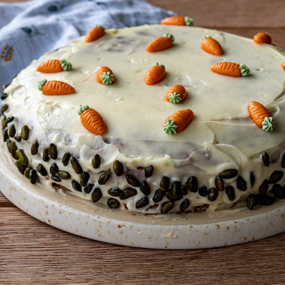 Karottenkuchen mit Frischkäsefrosting