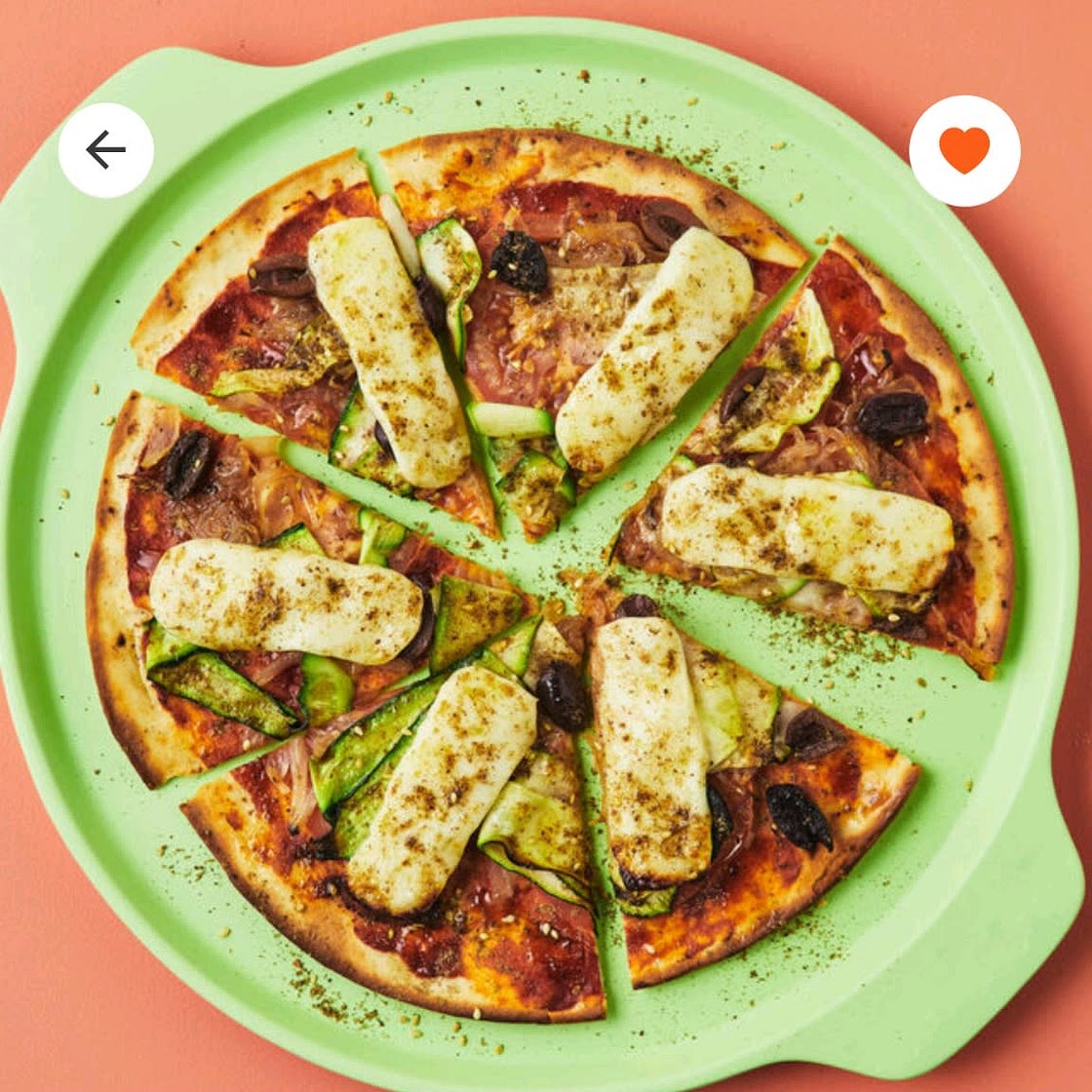 Haloumi and Zaatar Pizzas