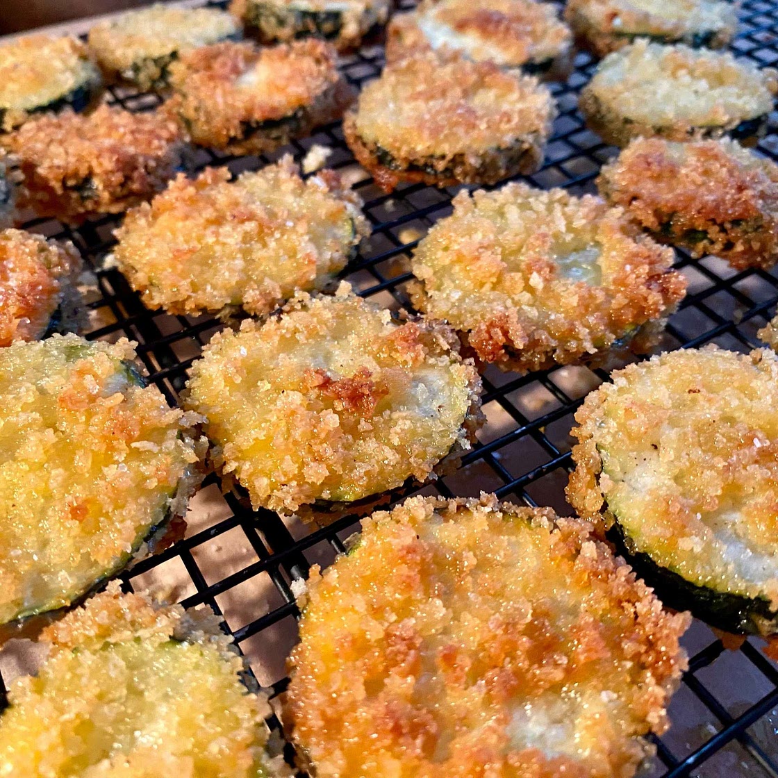 Fried Zucchini Crisps with the Best Dipping Sauce