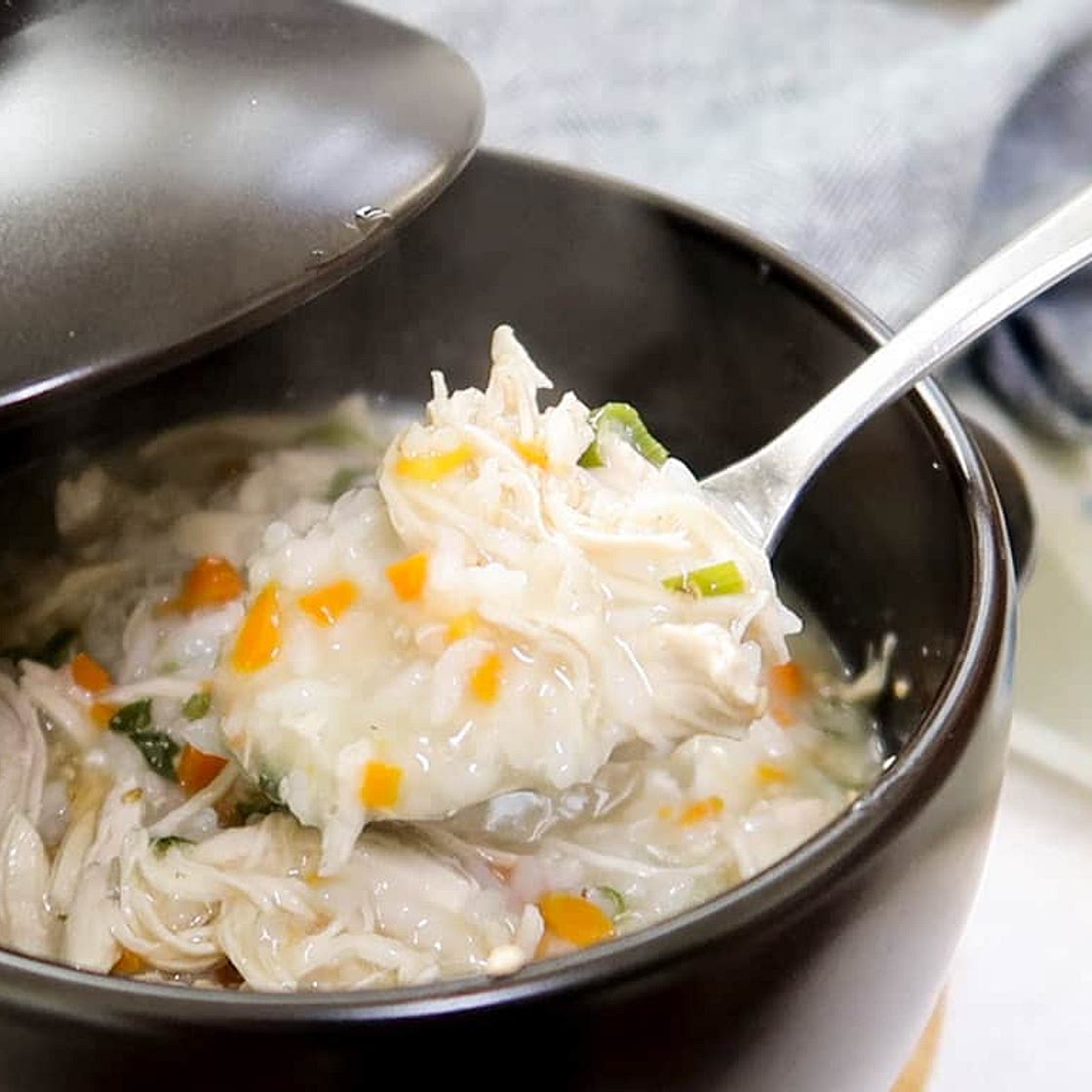 Low FODMAP Korean Chicken Rice Porridge (Dakjuk)