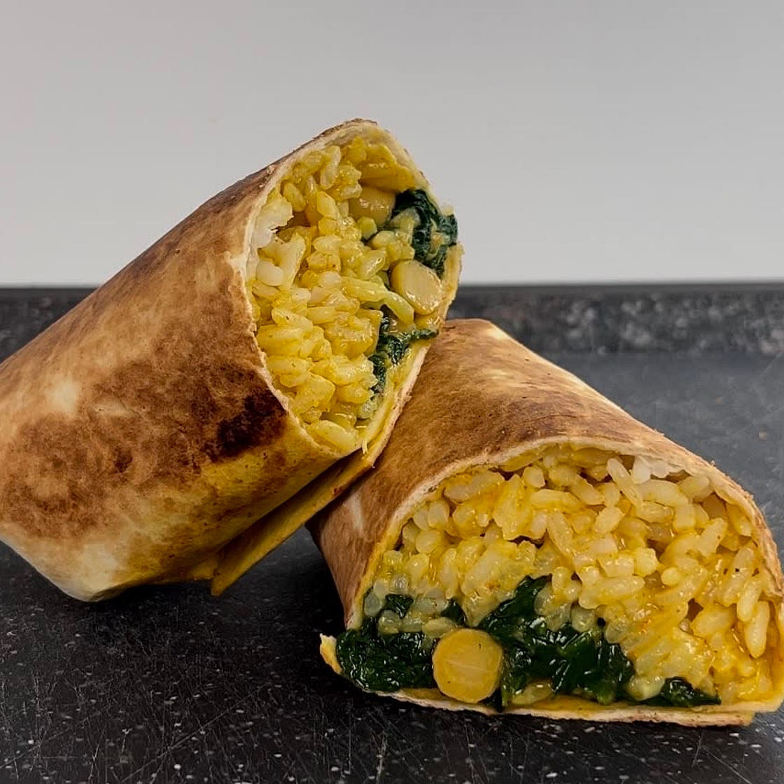 Chickpea curry wrap