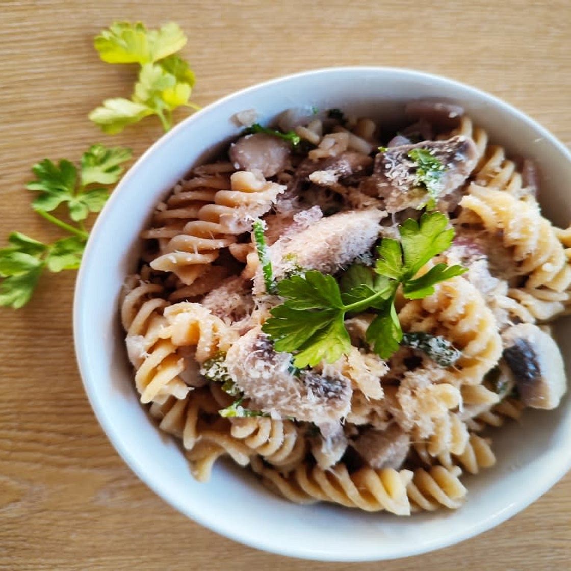 Creamy Mushroom Fusilli (Vegetarian)
