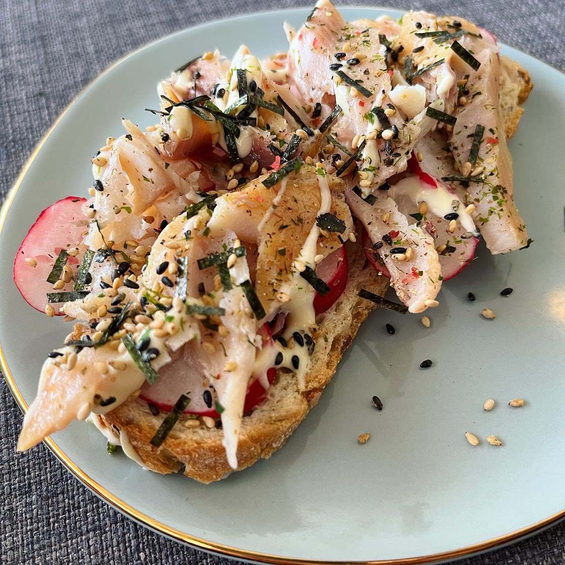 Smoked trout toast