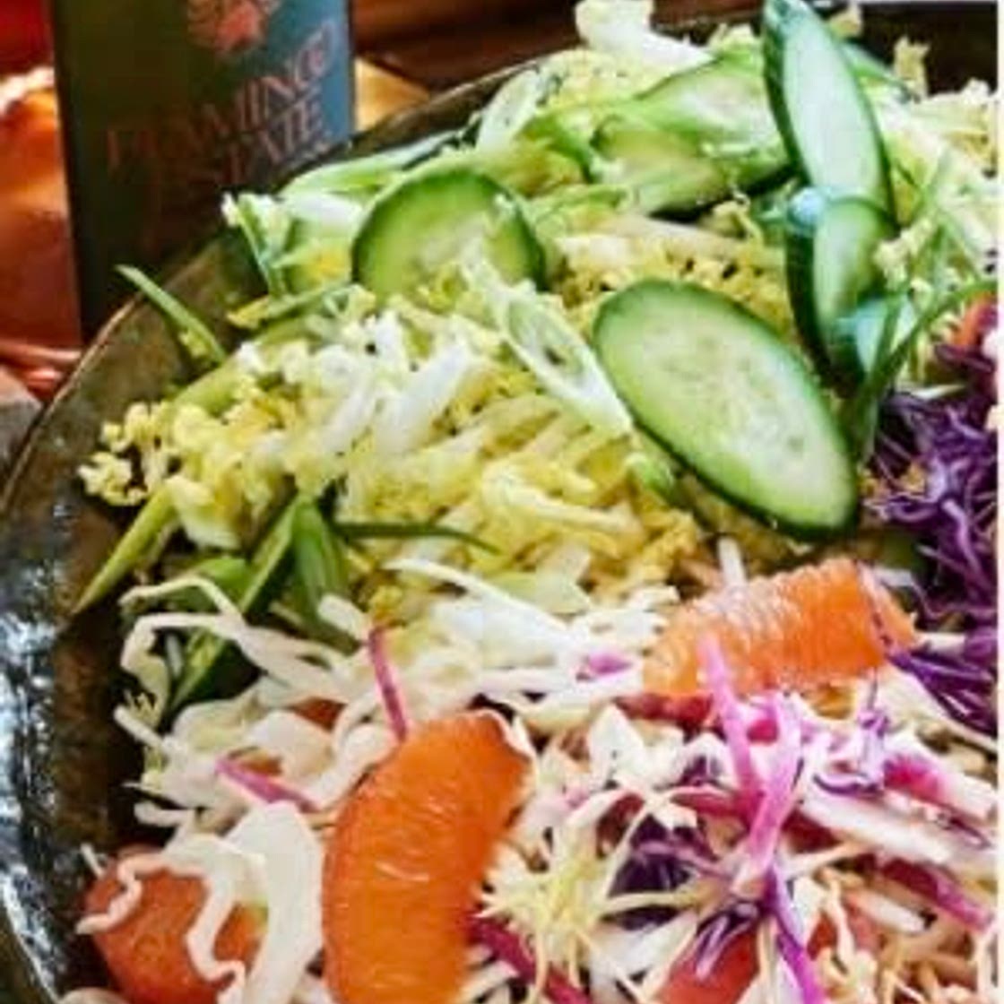 CABBAGE SALAD WITH TAHINI DRESSING