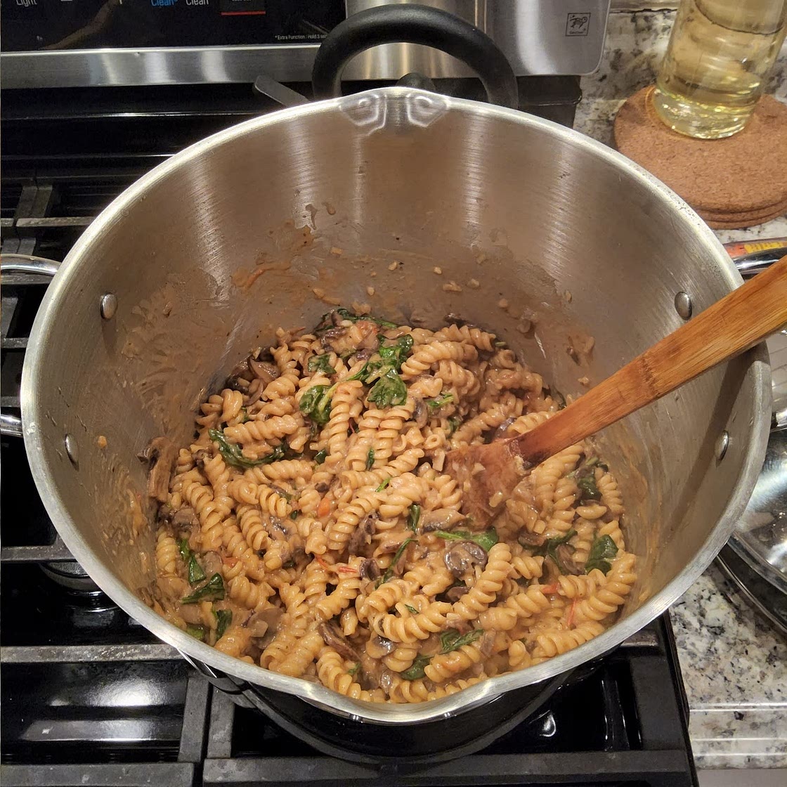 Creamy Mushroom and Spinach Pasta