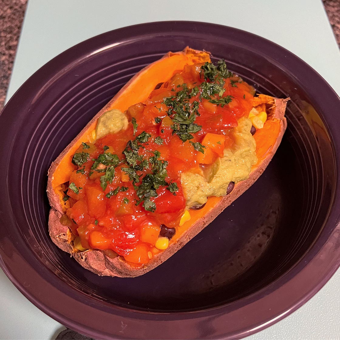 Black Bean Taco Stuffed Sweet Potatoes