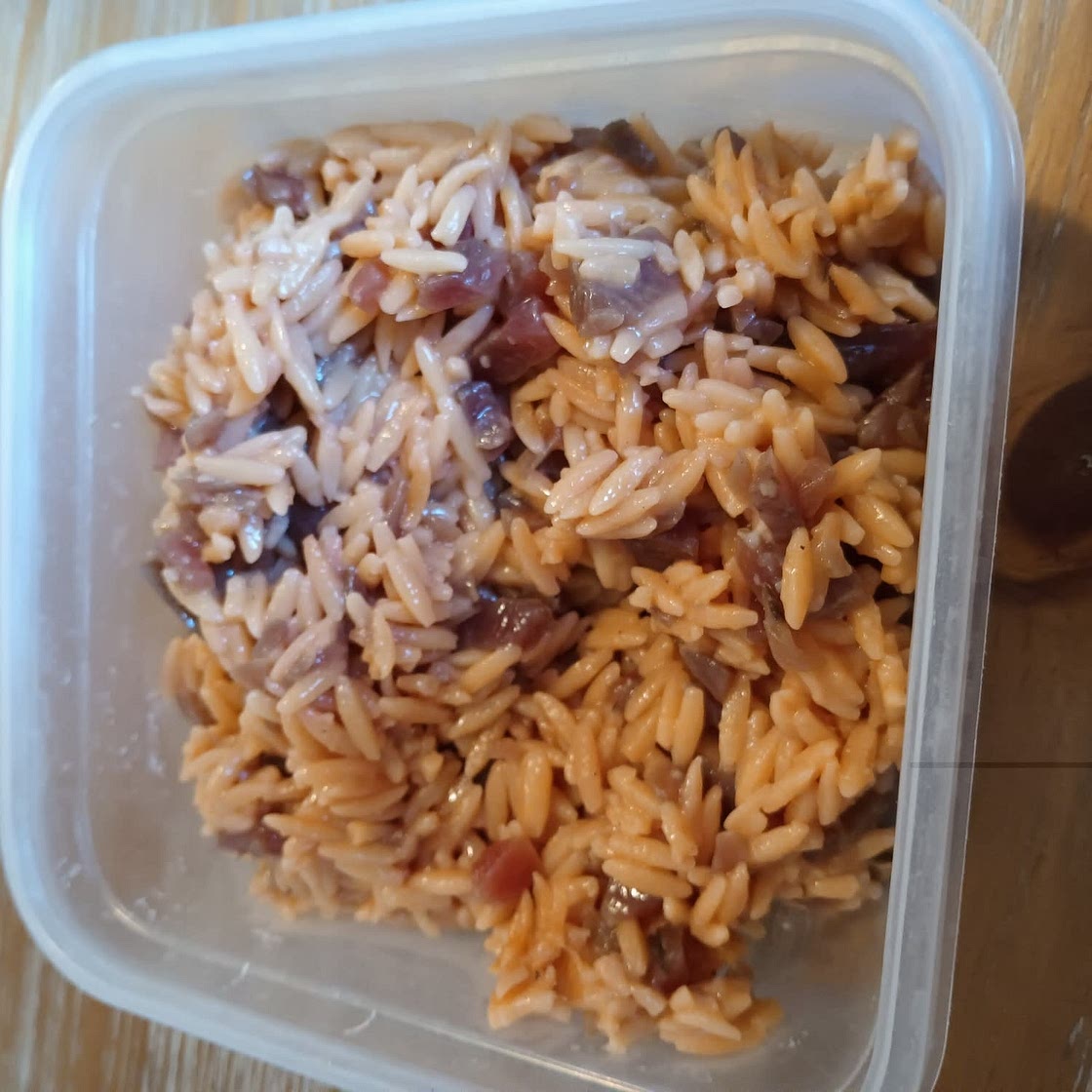 Beetroot Orzo with Feta