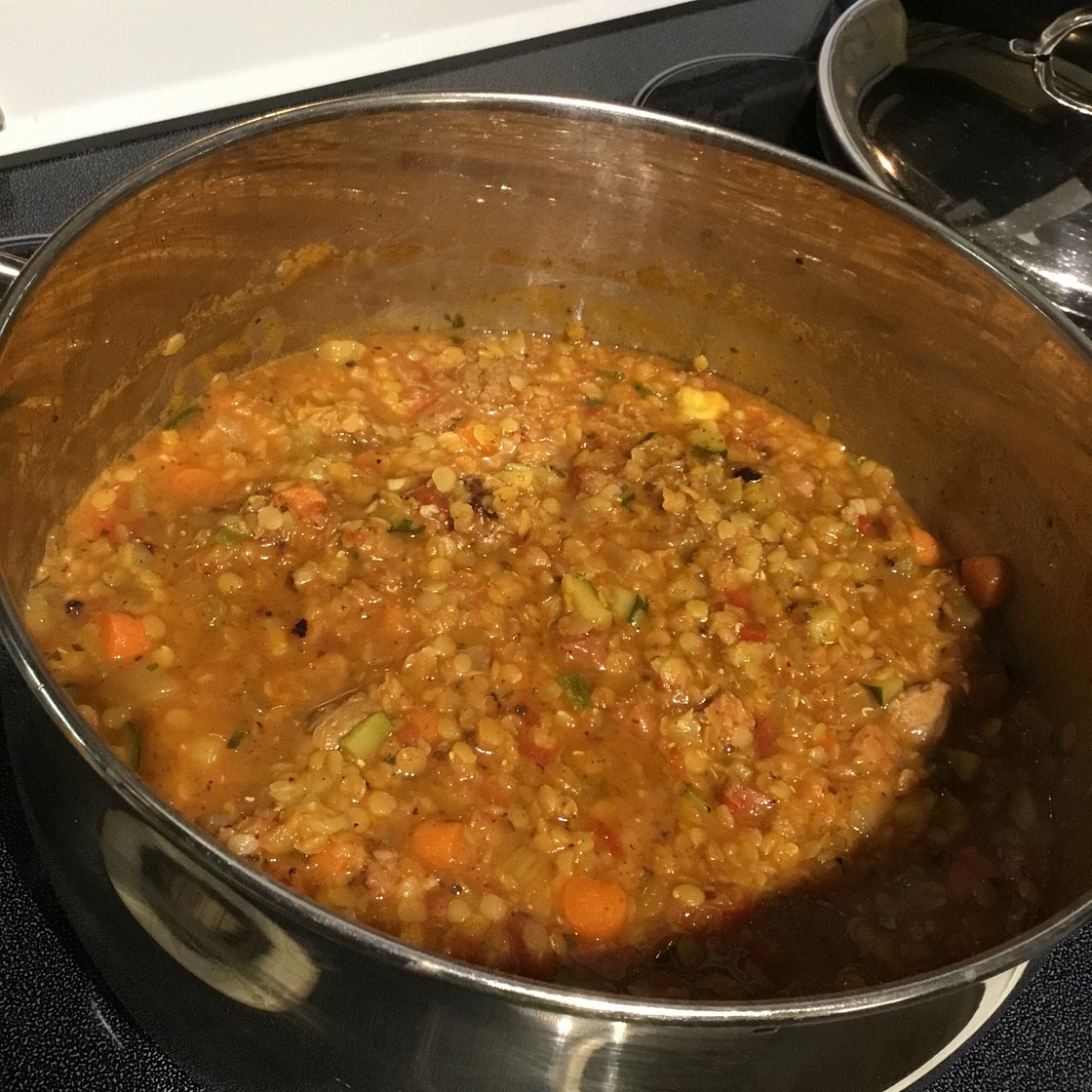 Carrabba's Sausage and Lentil Soup