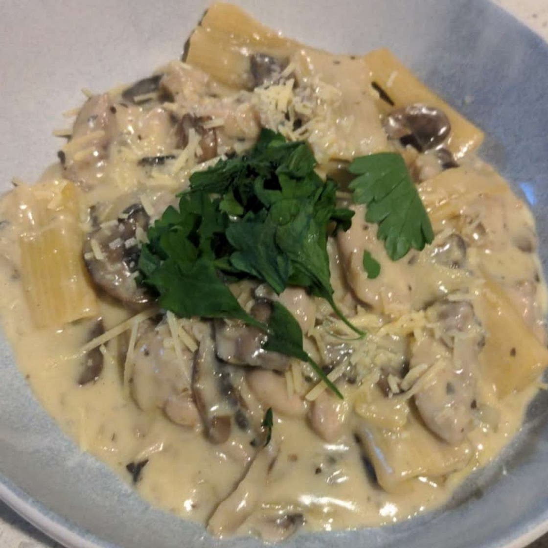 One Pot Creamy Garlic Parmesan Chicken Alfredo