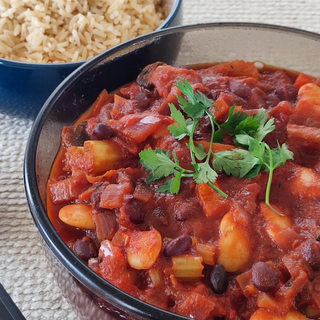 Spicy Three Bean Chilli (Vegan)
