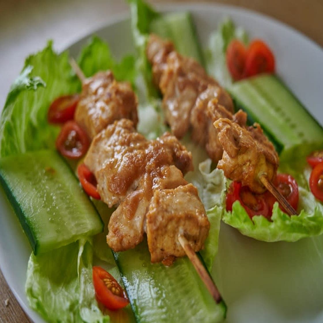 Chicken Satay with Side Salad
