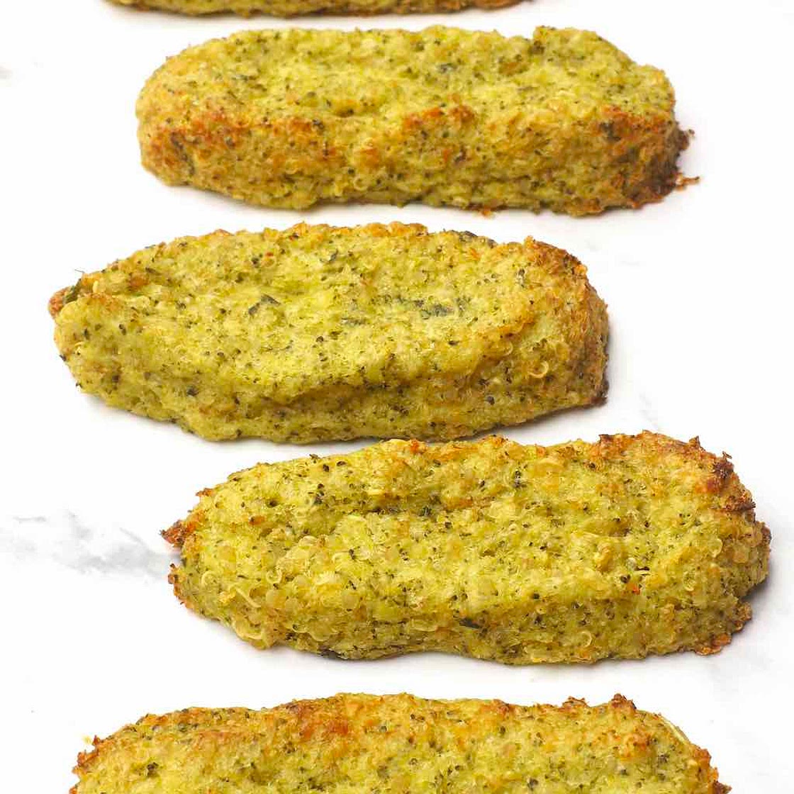 Croquettes de brocoli, quinoa et chèvre