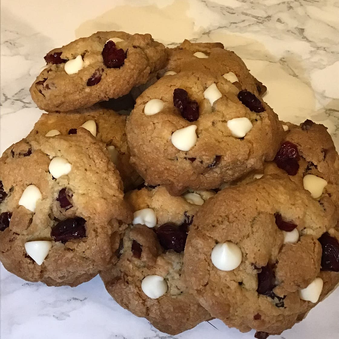 Soft White Chocolate Cranberry Cookies