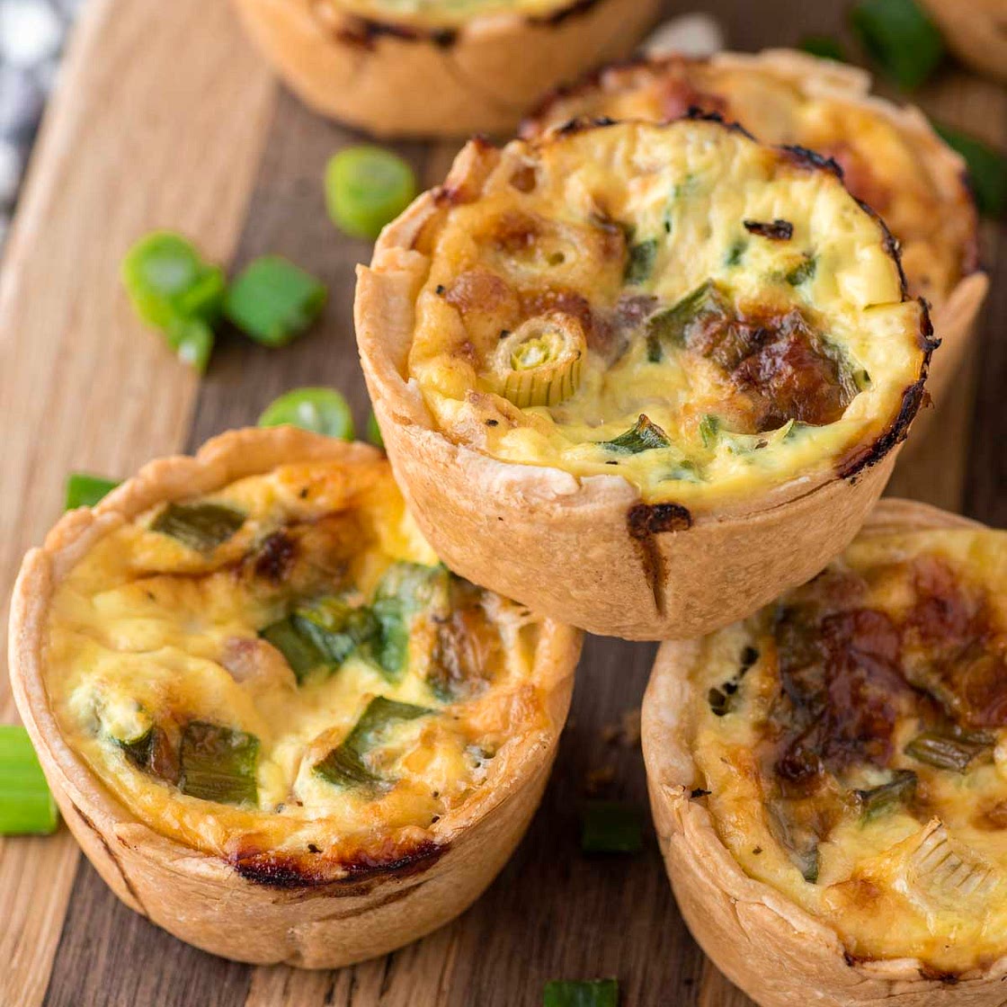 Potato-Crusted Ham and Cheese Quiche Bites