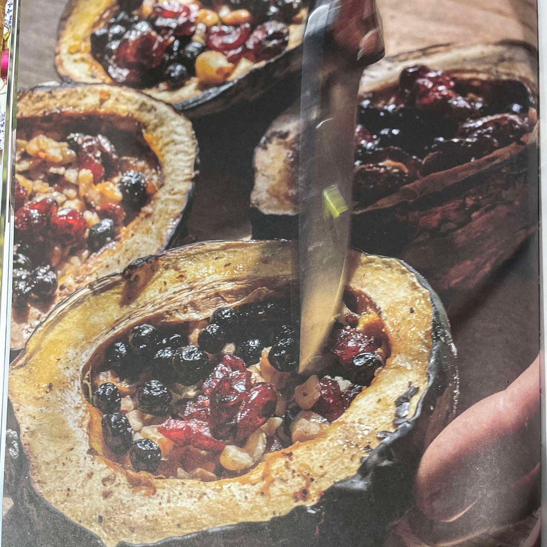 Baked Acorn Squash with Berries