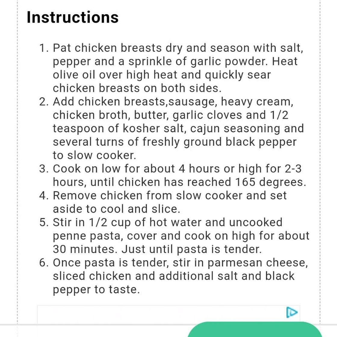 Slow Cooker Cajun Chicken Alfredo