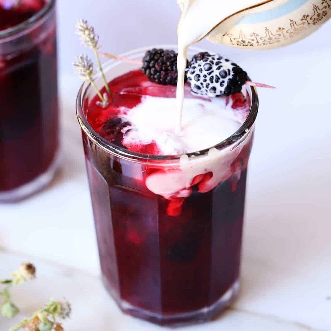 Blackberry Tea Iced Tea Latte