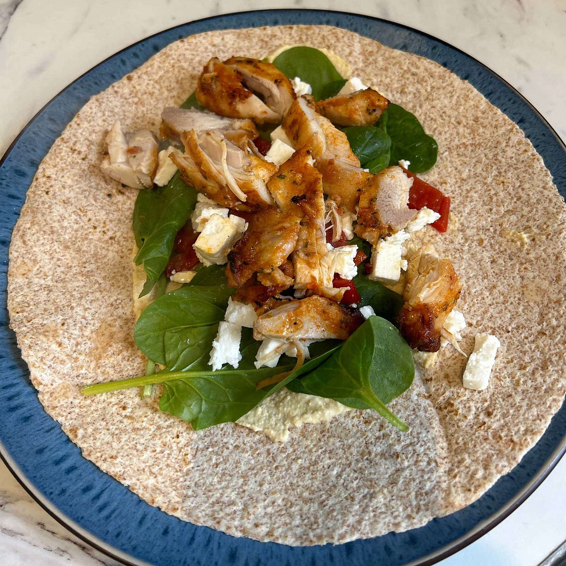 Megan’s chicken salad wraps