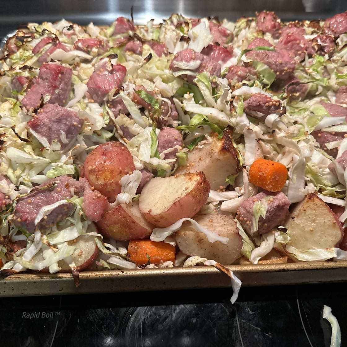 Sheet Pan Corned Beef and Cabbage