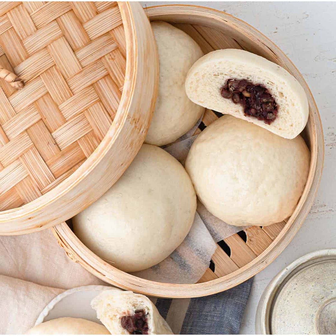 Red Bean Buns (Dou Sha Bao)