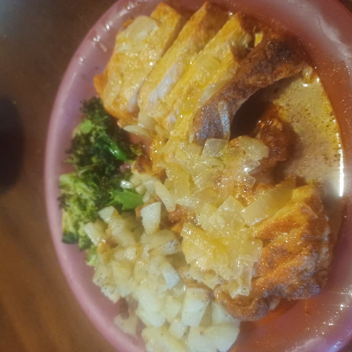 Steakhouse-Style Pork Chops with a Creamy Pan Sauce, Roasted Potatoes & Lemony Broccoli