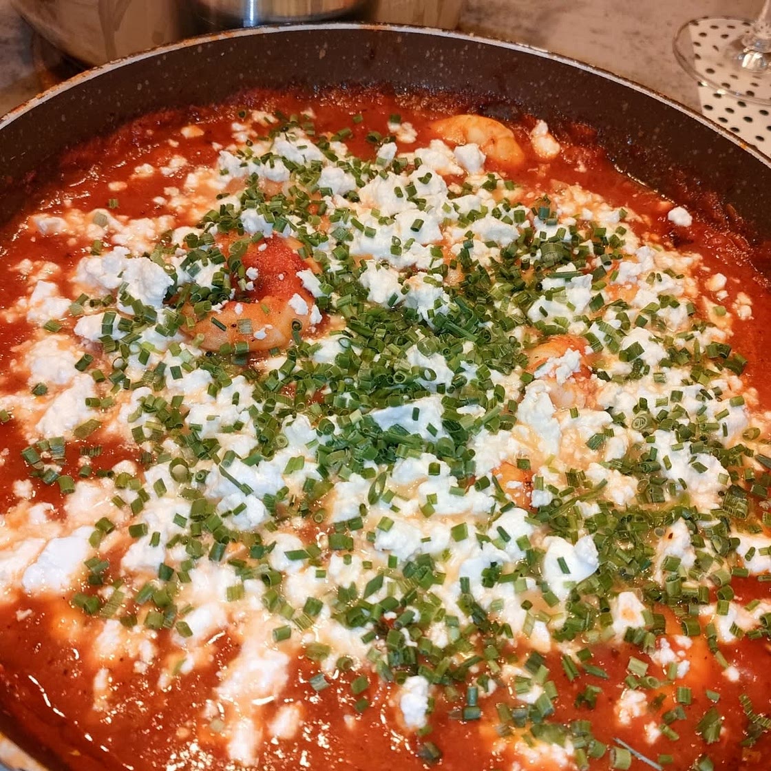 One-Pot Shrimp with Tomatoes & Feta