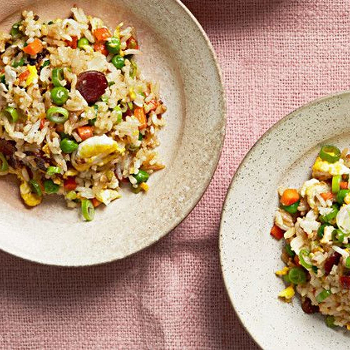 Fried Rice with Chinese-Style Sausage