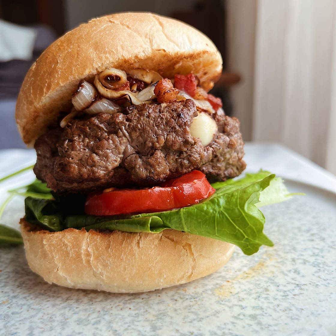 Cheese Stuffed Burger