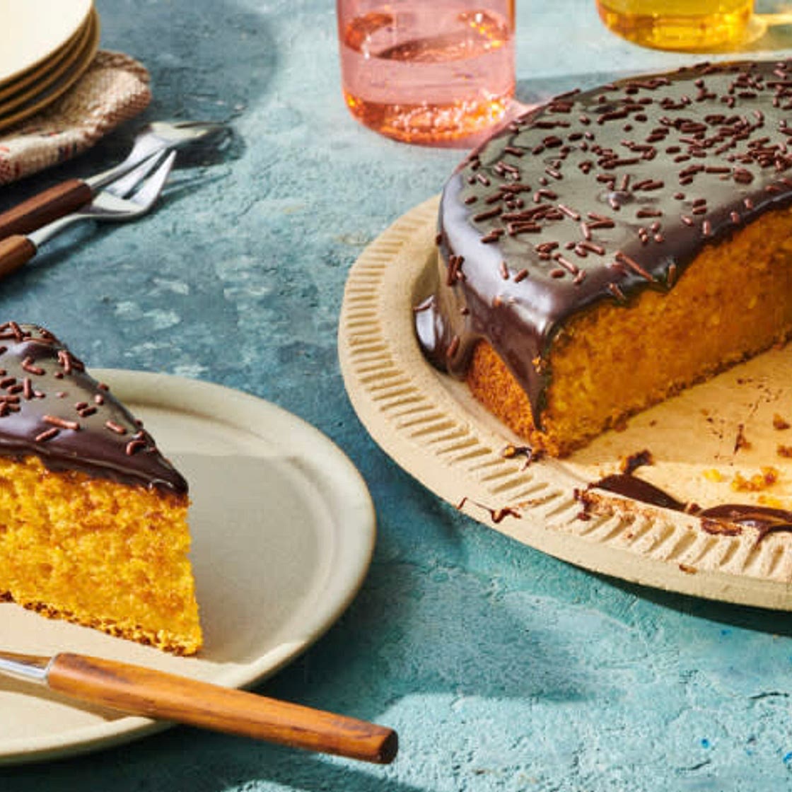 Brazilian carrot cake bolo de cenoura w/ bigadeiro frosting