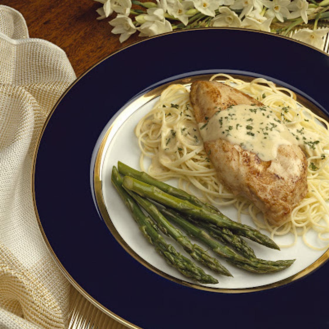 Dressed Chicken Breasts with Angel Hair Pasta Recipe - (4.1/5)