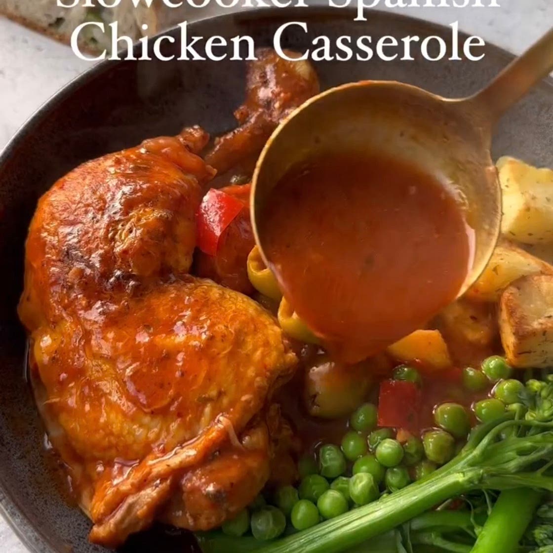 Slow Cooker Spanish Chicken Casserole