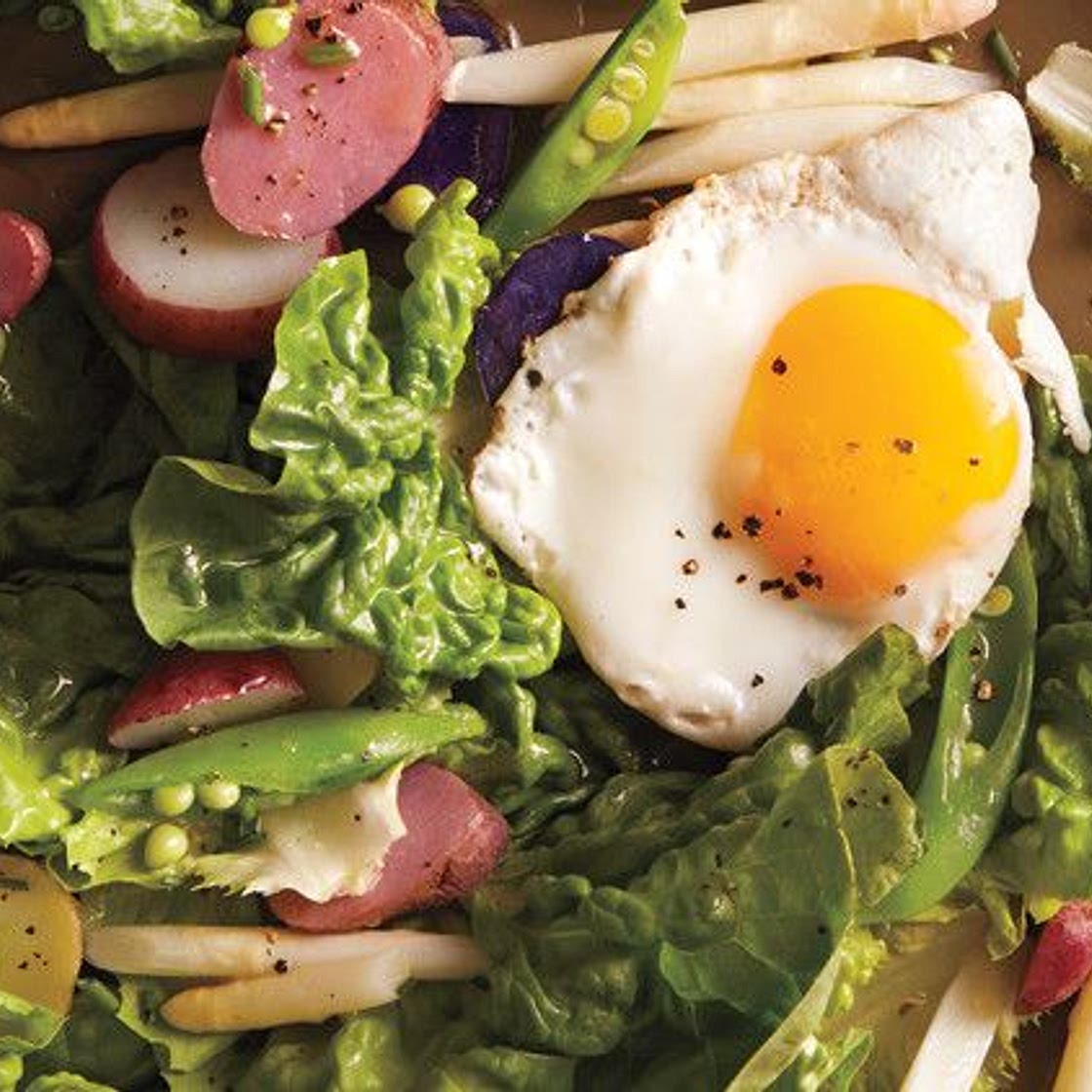 Butter-Lettuce Salad with Egg and Potatoes