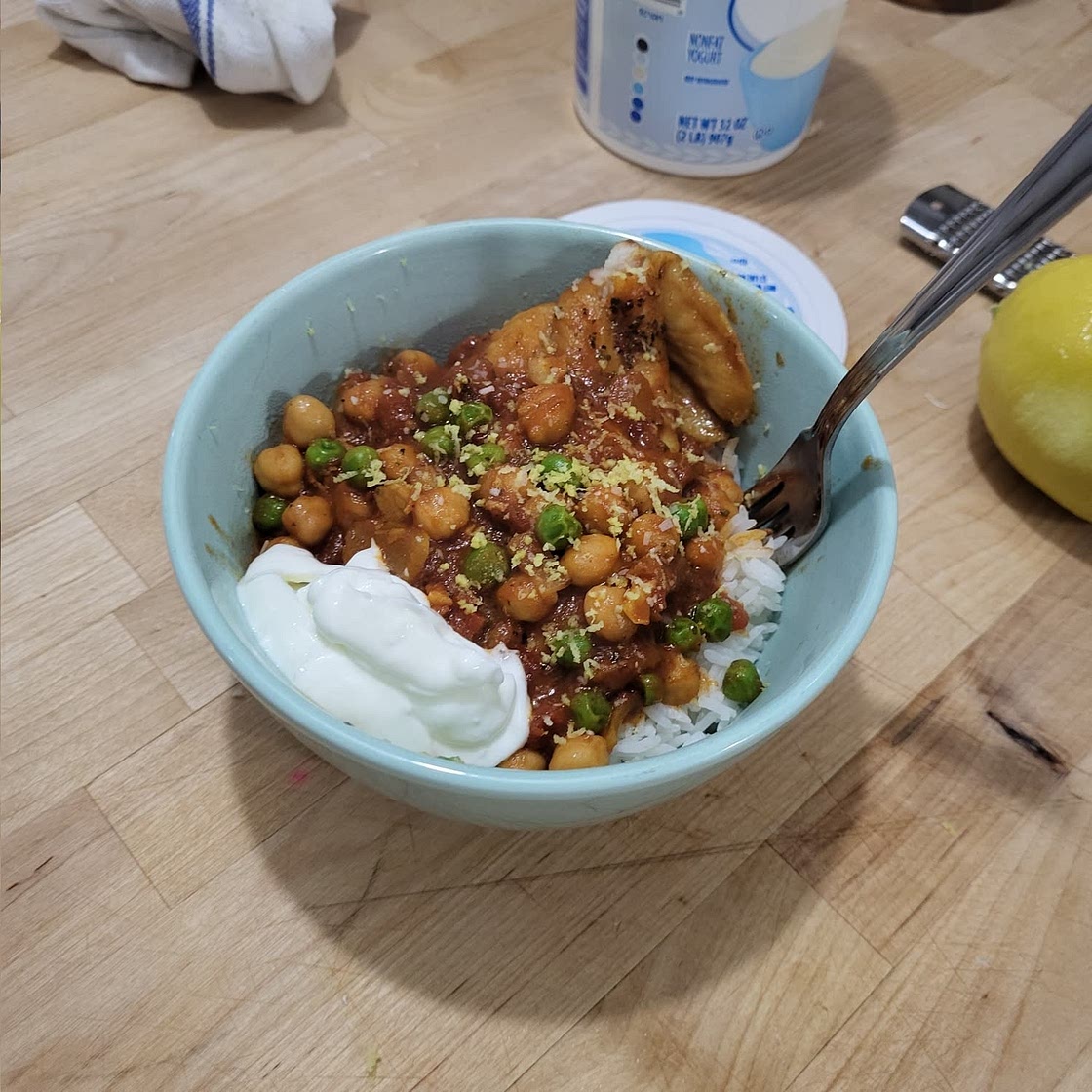 Curried cod