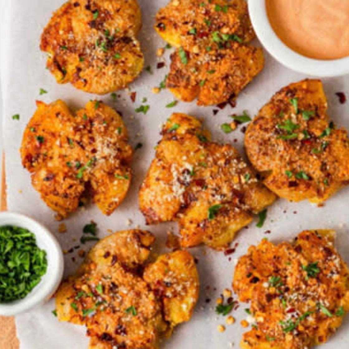 Air Fryer Smashed Potatoes