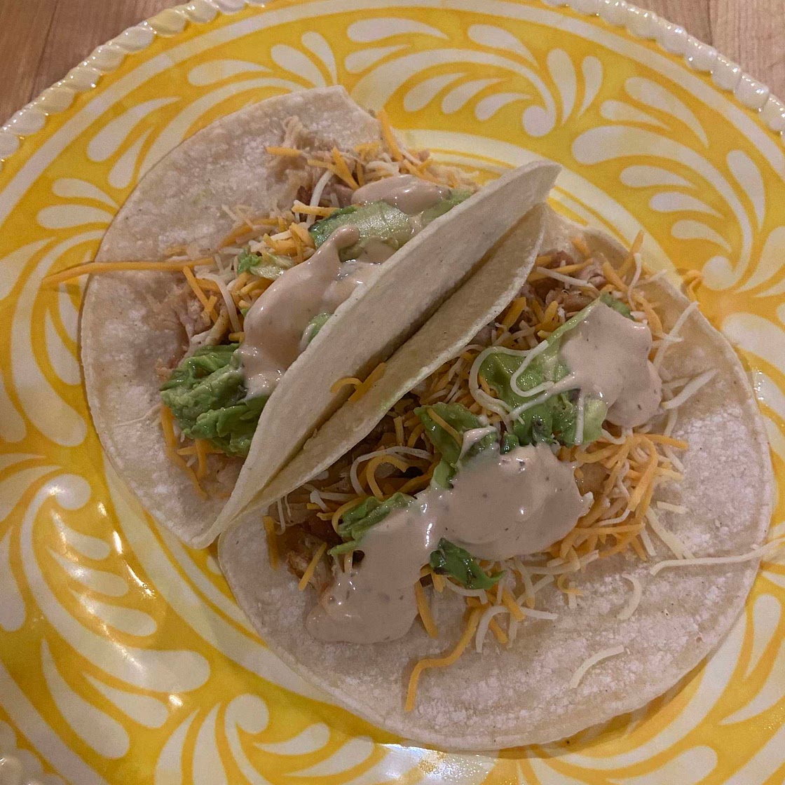 Air fryer chicken bacon ranch tacos 
