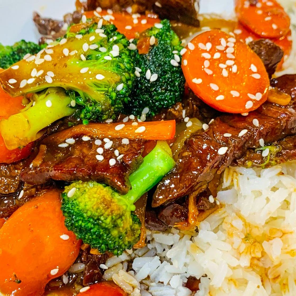 ‘Mongolian’ Beef with Vegetables